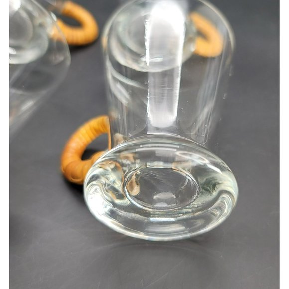 Carl Aubock Scandinavian Glasses Set Barware Mid Century Wrapped Cane Cr605 - Picture 7 of 10